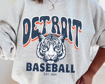 Sudadera vintage de béisbol de los Detroit Tigers: ropa para el día del partido