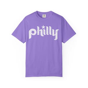 Vintage Philadelphia Baseball Shirt: Comfort Colors Philly Football Tee Violet
