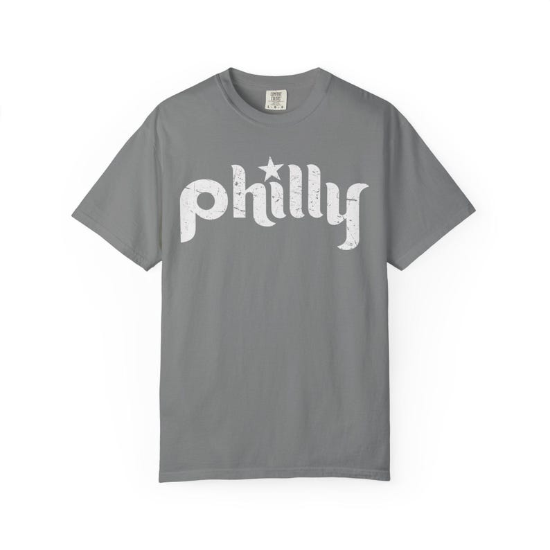 Vintage Philadelphia Baseball Shirt: Comfort Colors Philly Football Tee Grey