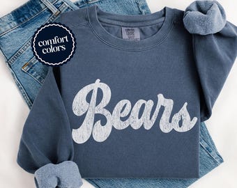 Vintage Bears Comfort Colors Sweatshirt: Game Day Crewneck