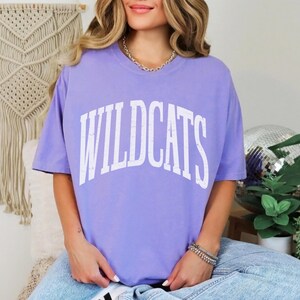 Comfort Colors Wildcats Shirt: Spieltag Maskottchen T-Shirt