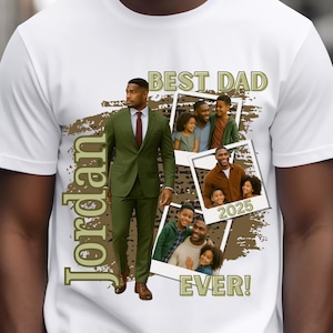 Beste vader ooit – kerstcadeau Vaderdag grafisch shirtontwerp| Bewerkbare canvassjabloon| Sublimatie/DTF-bestand papashirt (PNG + Canva-link)