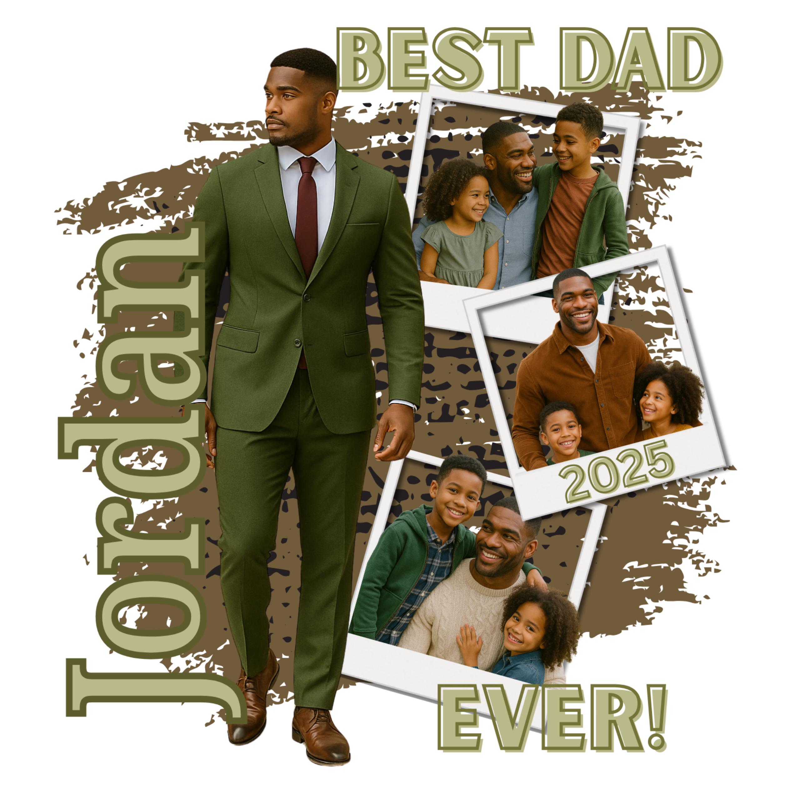 Customizable Dad Shirt Design for Christmas or Father's Day - Instant ...