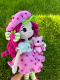 Crocheted Strawberry Shortcake Doll – 25cm Amigurumi Plush with Removable Accessories product logo