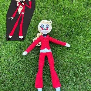 20cm Handmade Crochet Charlie Morningstar Doll , Unique Collectible Plush Toy