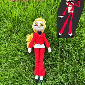 20cm Handmade Crochet Charlie Morningstar Doll , Unique Collectible Plush Toy