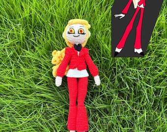 Muñeca Charlie Morningstar de ganchillo de 20 cm hecha a mano, juguete de peluche coleccionable único