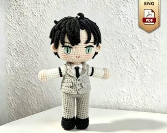 Zayne Crochet Pattern—Love and Deepspace Zayne Doll, Heart Surgeon Anime Gift