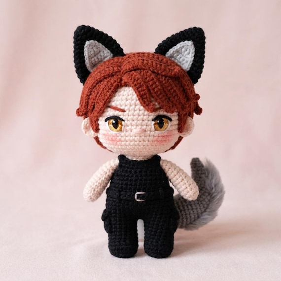 Crochet Valko Plush – Love and Deepspace Wolf Plushie, Deepspace