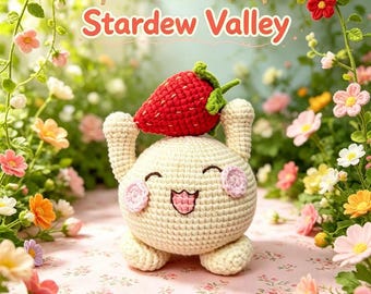 Amigurumi de Junimo de Stardew Valley – Peluche hecho a mano del espíritu del bosque