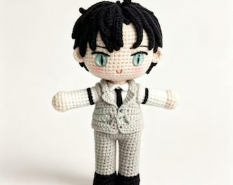 Zayne Crochet Doll –Love and Deepspace Zayne Plush, Handmade Anime Collector Doll