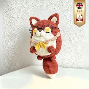 Patrón de ganchillo Valko en PDF – Tutorial de amigurumi y peluche de lobo "Amor y Espacio Profundo"