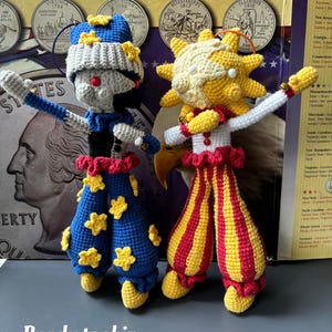 Handmade Sundrop & Moodrop Crochet Dolls: FANF Game Plushies