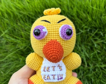 Peluche de Chica de Five Nights at Freddy's tejido a mano / FNAF