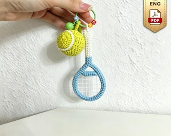 Gehäkelter Tennisball-Schlüsselanhänger – Anfänger-Amigurumi-Anleitung (PDF-Download)