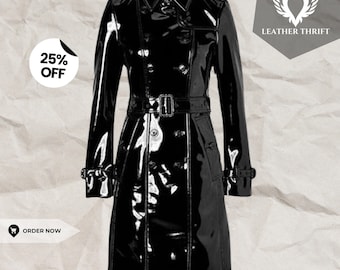 Pvc black coat deals