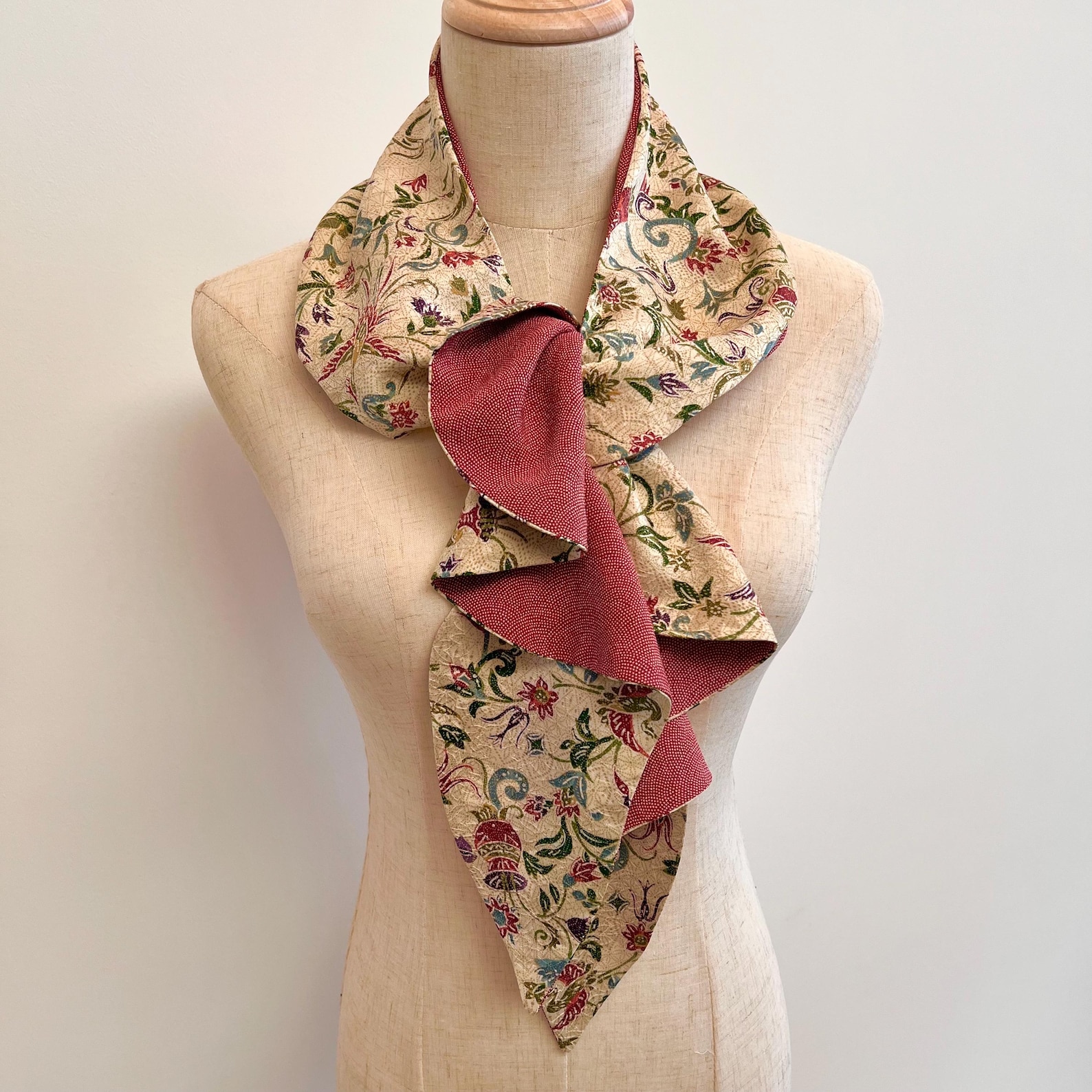 Japanese Kimono Scarf “butterfly Scarf” /phenix and Floral Design With ...
