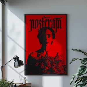 Nosferatu Movie Poster (2024) Red Original Digital Art Print | Vampire Wall Decor Poster | Robert Eggers, Lily Rose Depp, Bill Skarsgard