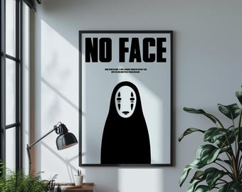 No Face Spirited Away Art Print: Studio Ghibli Anime Poster (Digital Download)