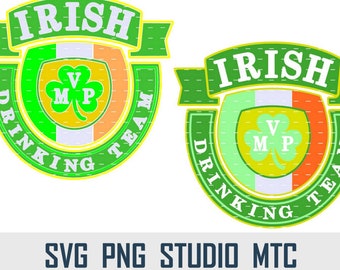 SVG Cut Files St Patricks Day Irish Drinking Team Design Set 02 MTC Silhouette Cricut Digital Cutting Files