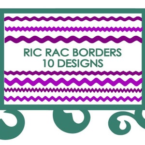 SVG Cutting File Border Ric Rac Zig Zag Embellishment PNG and  MTC  Scrapbooking Digital Cut File Silhouette Cricut