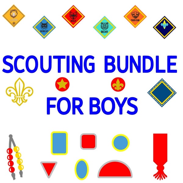 SVG Cut File Scouting for Boys Bundle Cut Files MTC SCAL Cricut Silhouette Cutting Files