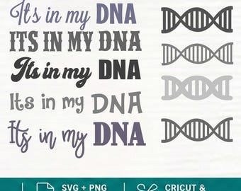 Está en mi ADN. Archivo de corte: SVG, PNG (Descarga digital)