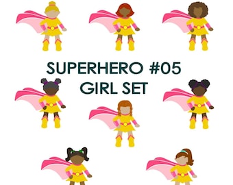 SVG Cut File Super Hero 05 Girl Silhouette Cricut MTC SCAL Cutting Files Sublimation Paper Piecing Scrapbooking