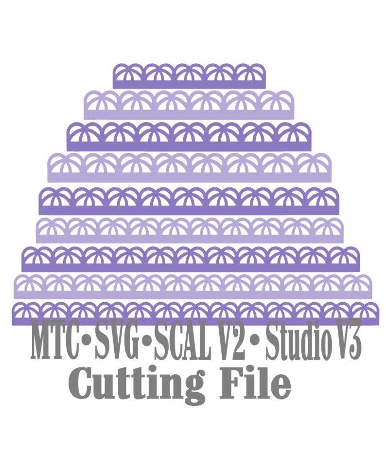 SVG Border Scallop Set 16 and 17 Cut File Bundle of 18 | Etsy