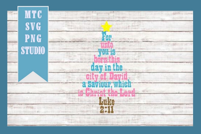 Download SVG Cut File Word Tree Bible Verse Luke 2:11 02 Christmas ...