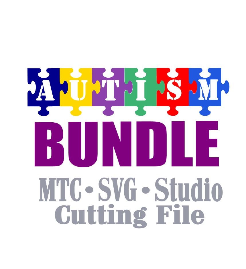 Download SVG Cut File Autism Bundle Embellishment MTC Cricut ...