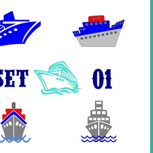 SVG Cruise Ship Cut Files Bundle of 15 MTC SCAL Cricut Silhouette Cutting File image 2