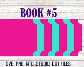 SVG Cut File Mini Album #05 Scrapbook Shape Book Cutting File MTC SCAL Cricut Silhouette Cutting File