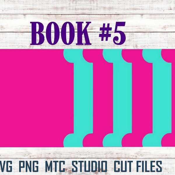 SVG Cut File Mini Album #05 Scrapbook Shape Book Cutting File MTC SCAL Cricut Silhouette Cutting File