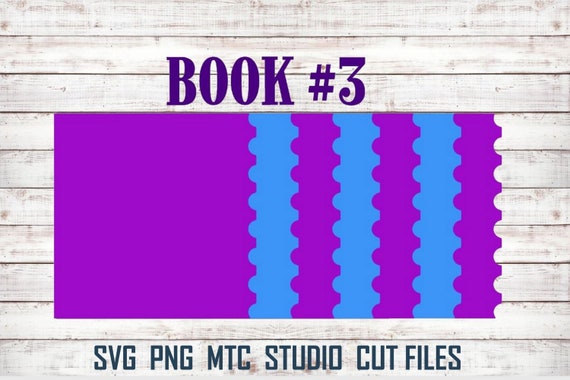 SVG Cut File Mini Album #07 Scrapbook Shape Book Cutting File MTC SCAL Cricut Silhouette Cutting File