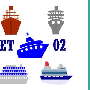 SVG Cruise Ship Cut Files Bundle of 15 MTC SCAL Cricut Silhouette Cutting File image 3