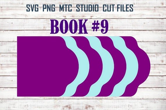 SVG Cut File Mini Album #07 Scrapbook Shape Book Cutting File MTC SCAL Cricut Silhouette Cutting File