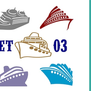 SVG Cruise Ship Cut Files Bundle of 15 MTC SCAL Cricut Silhouette Cutting File image 4