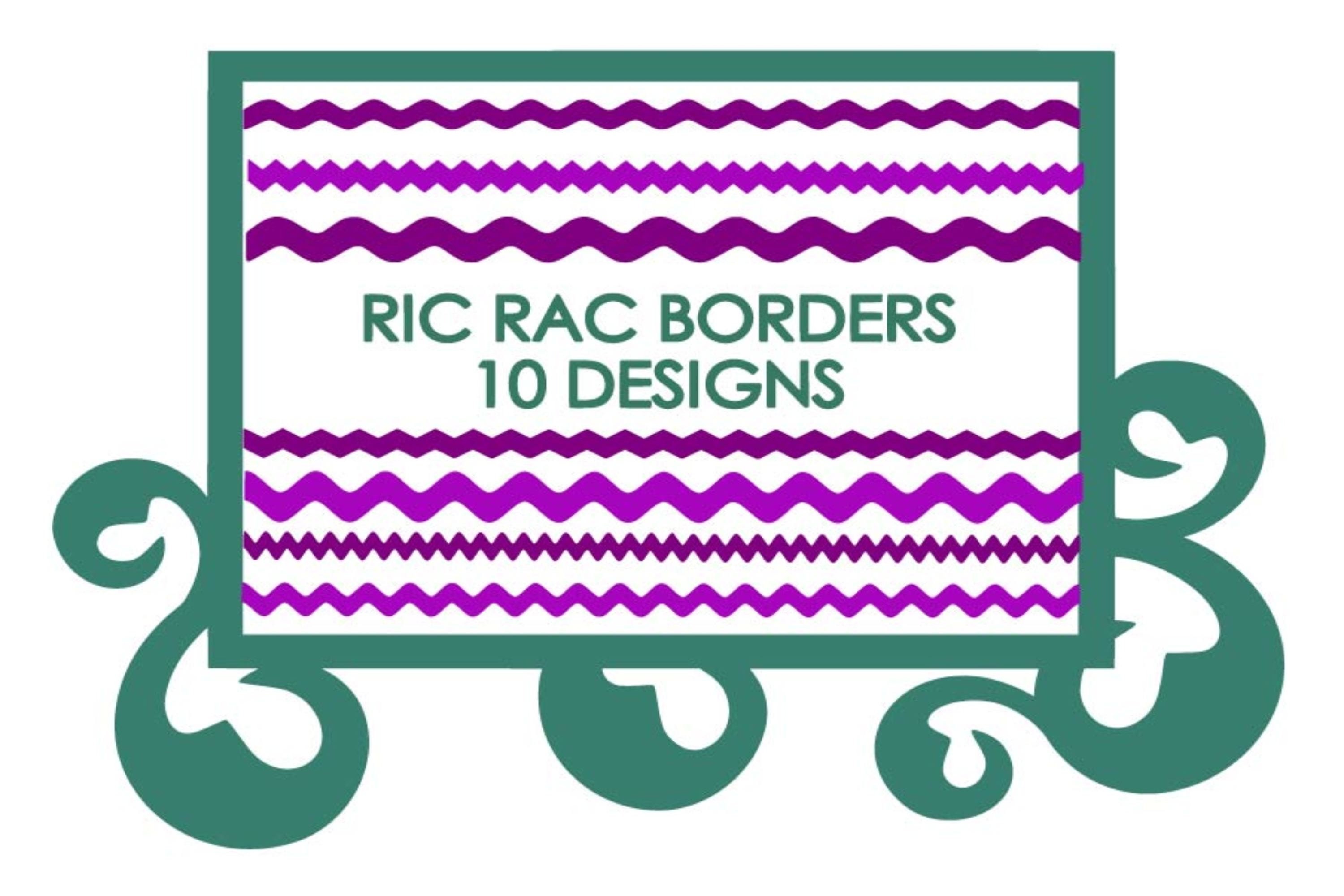 SVG Cutting File Border Ric Rac Zig Zag Embellishment PNG and  MTC  Scrapbooking Digital Cut File Silhouette Cricut