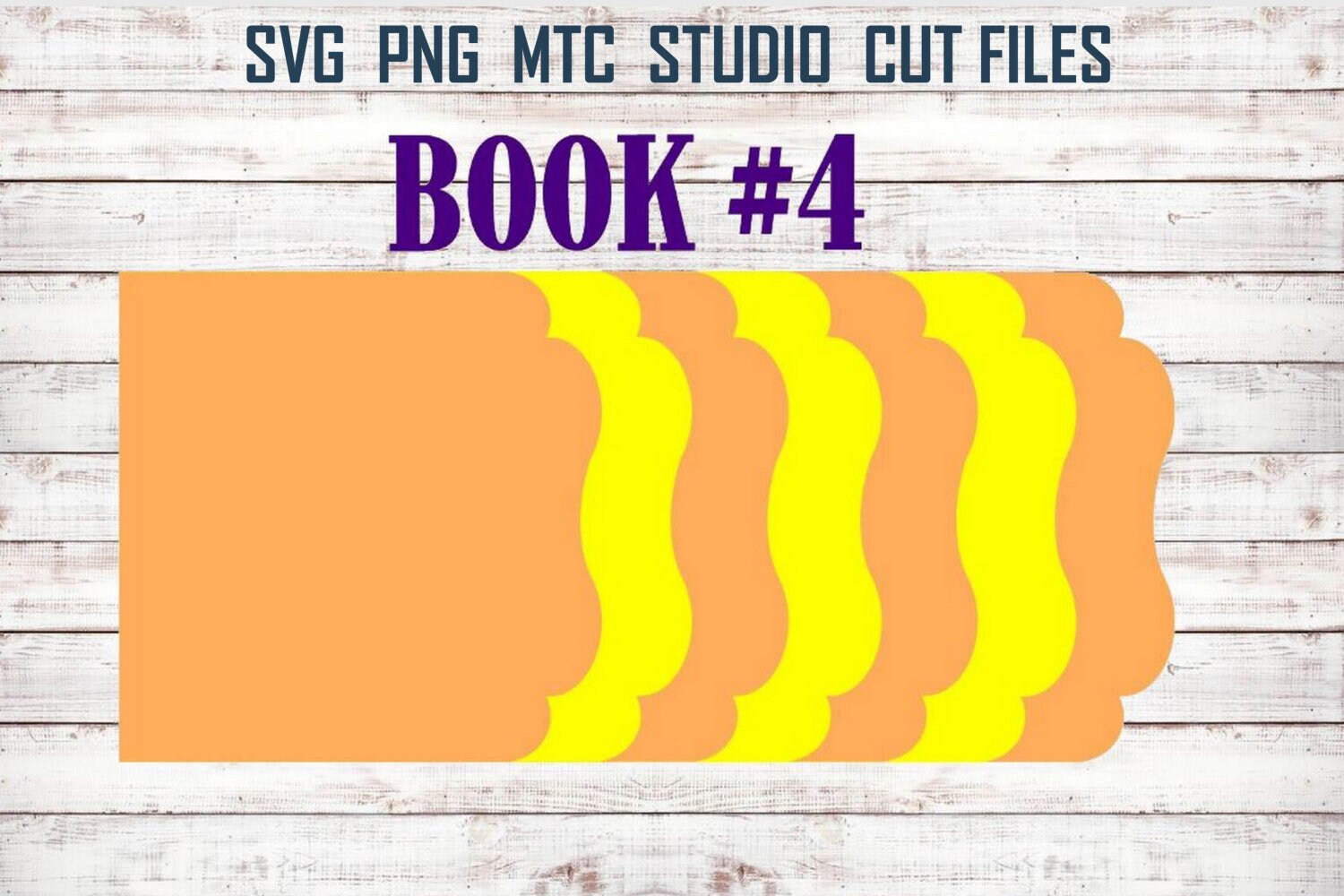 SVG Cut File Mini Album #07 Scrapbook Shape Book Cutting File MTC SCAL Cricut Silhouette Cutting File