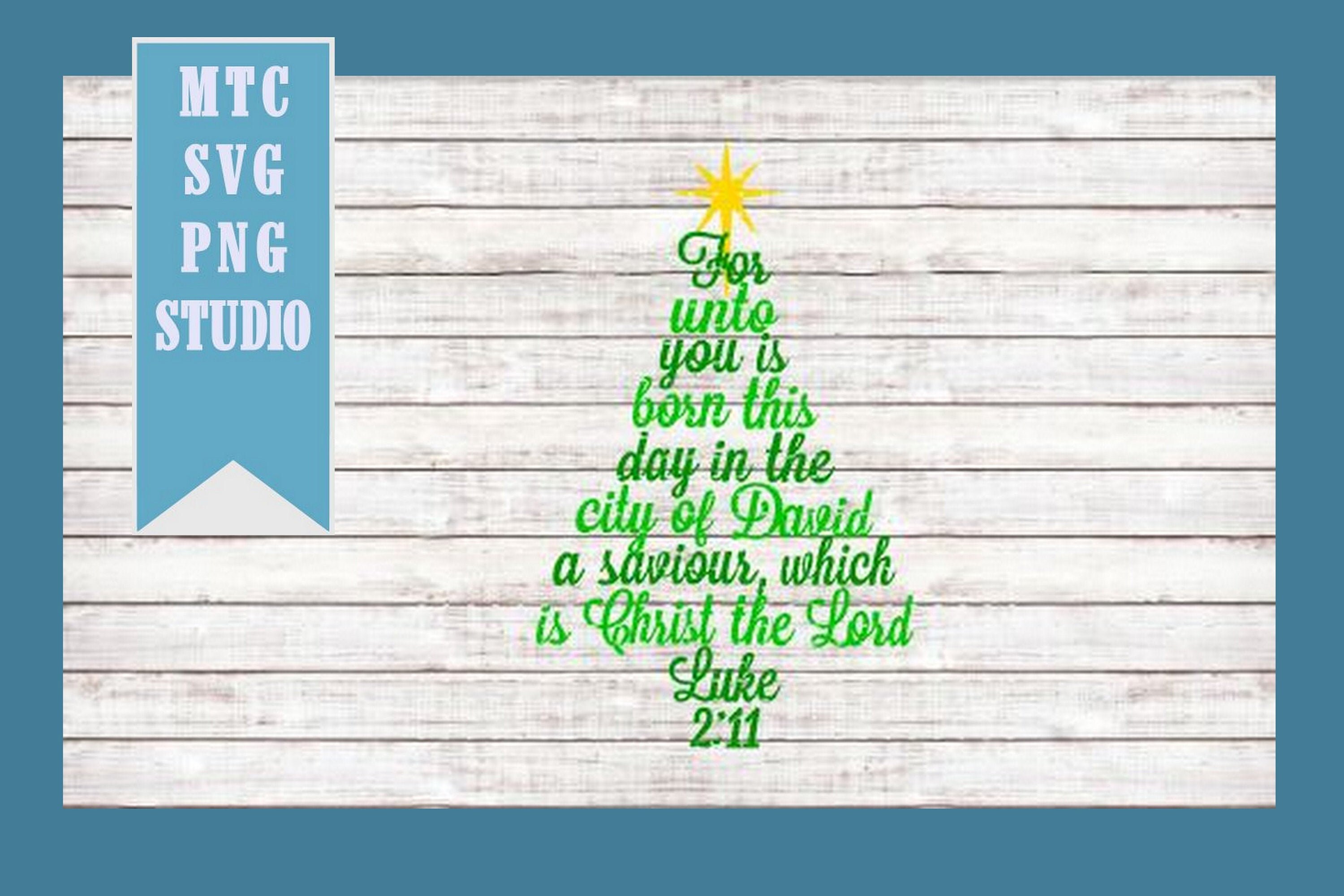 Download Free Svg Cut File Christmas Word Trees Svg Cut File Bible Verse Etsy SVG DXF Cut File
