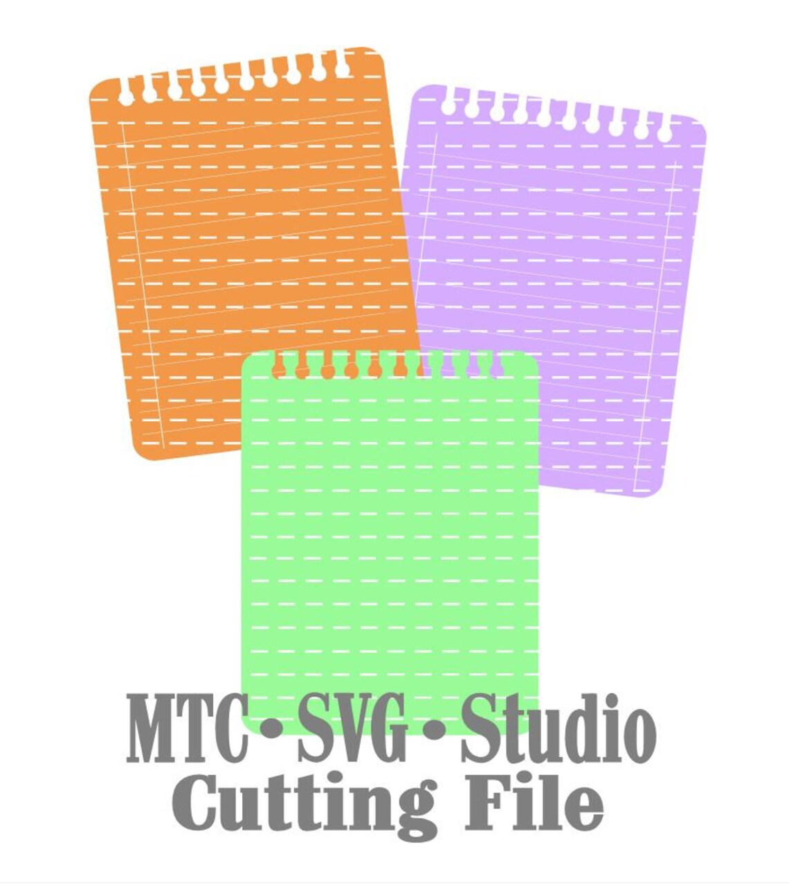 SVG Cut File Notebook Paper Bundle of 6 MTC SCAL Cameo Etsy