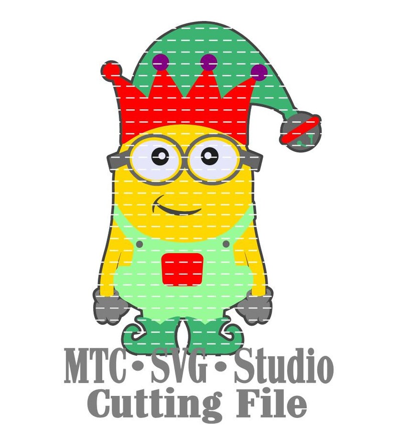 Download SVG Cut Files Christmas Santa and Elf Minions Digital Die ...