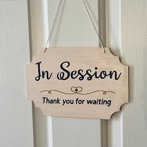 In Session/Do Not Disturb door sign