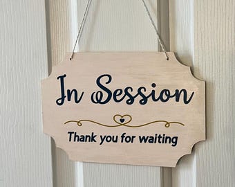 Custom in Session Door Sign for Therapists, Do Not Disturb Hanger Sign ...