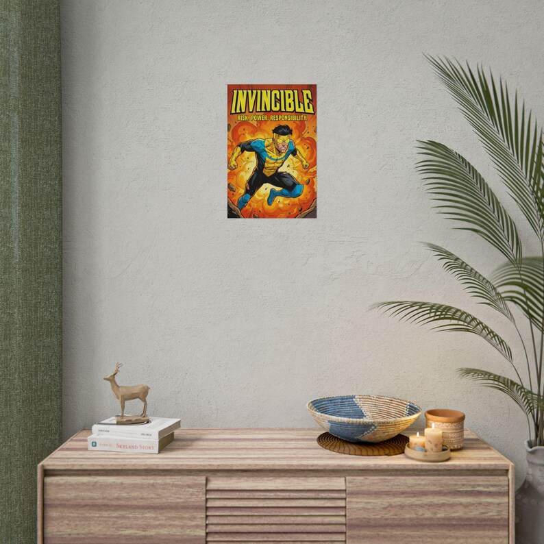 The Invincible Poster | Superhero Wall Art - Etsy