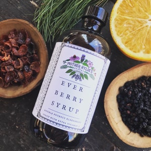 Everberry Sirap flädersirap elixir te tinktur Mother Hylde’s Herbal winter wellness 8oz 4oz