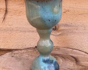 Pottery Goblet Altar ritual cup handmade wheel thrown food safe Mother Hylde goblet 6