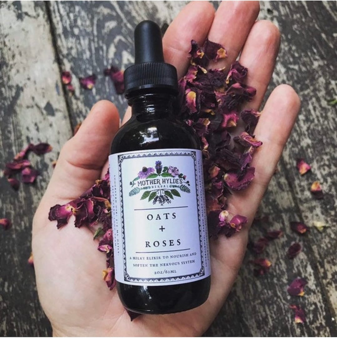 Oats + Roses Adaptogen Elixir, Ashwagandha Herbal - 2oz - Etsy