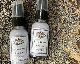Lavandula Verum True Lavender facial serum cream moisturizer organic herbal skin care Mother Hylde 1oz
